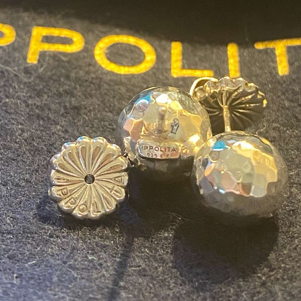 Like-new Ippolita glamazon hammered ball stud earrings